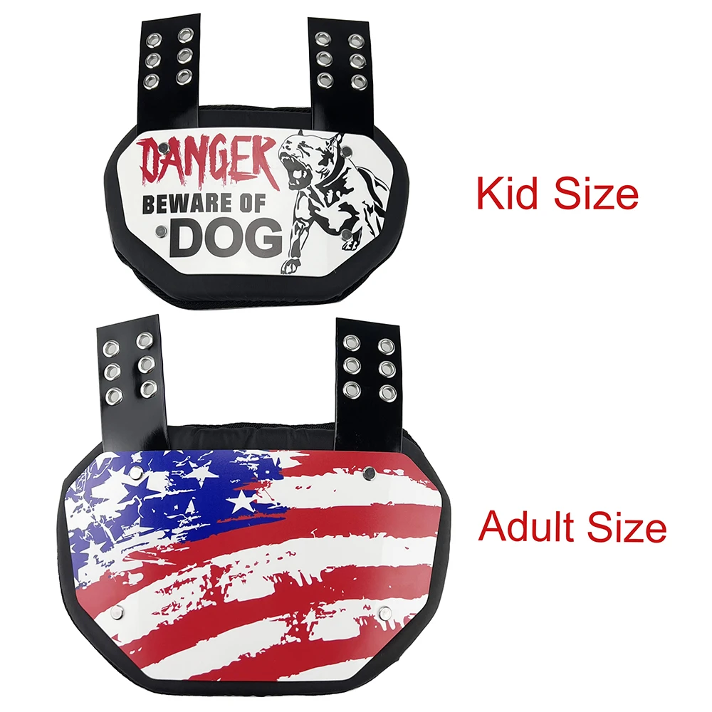Football Back Protector Kids DAWG Football Back Plates Youth Rugby Backplates Matte Low Back Pads High Impact Protectors Flaps
