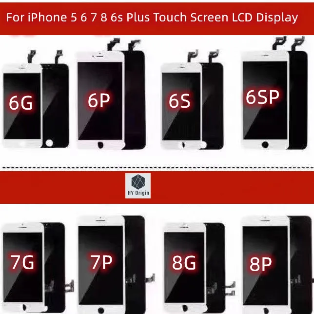 

AAA++ LCD Display For iPhone 6 7 8 6s Plus Touch Screen Replacement For iPhone 5 5C 5S If No Dead Pixels + TPU Tools