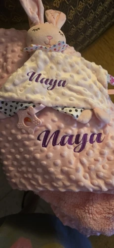 Personalized Baby Blanket Newborn Stroller Sleeping Dolls Custom Blanket With Name Soft Plush Soother Appease Towel Cover Gift photo review