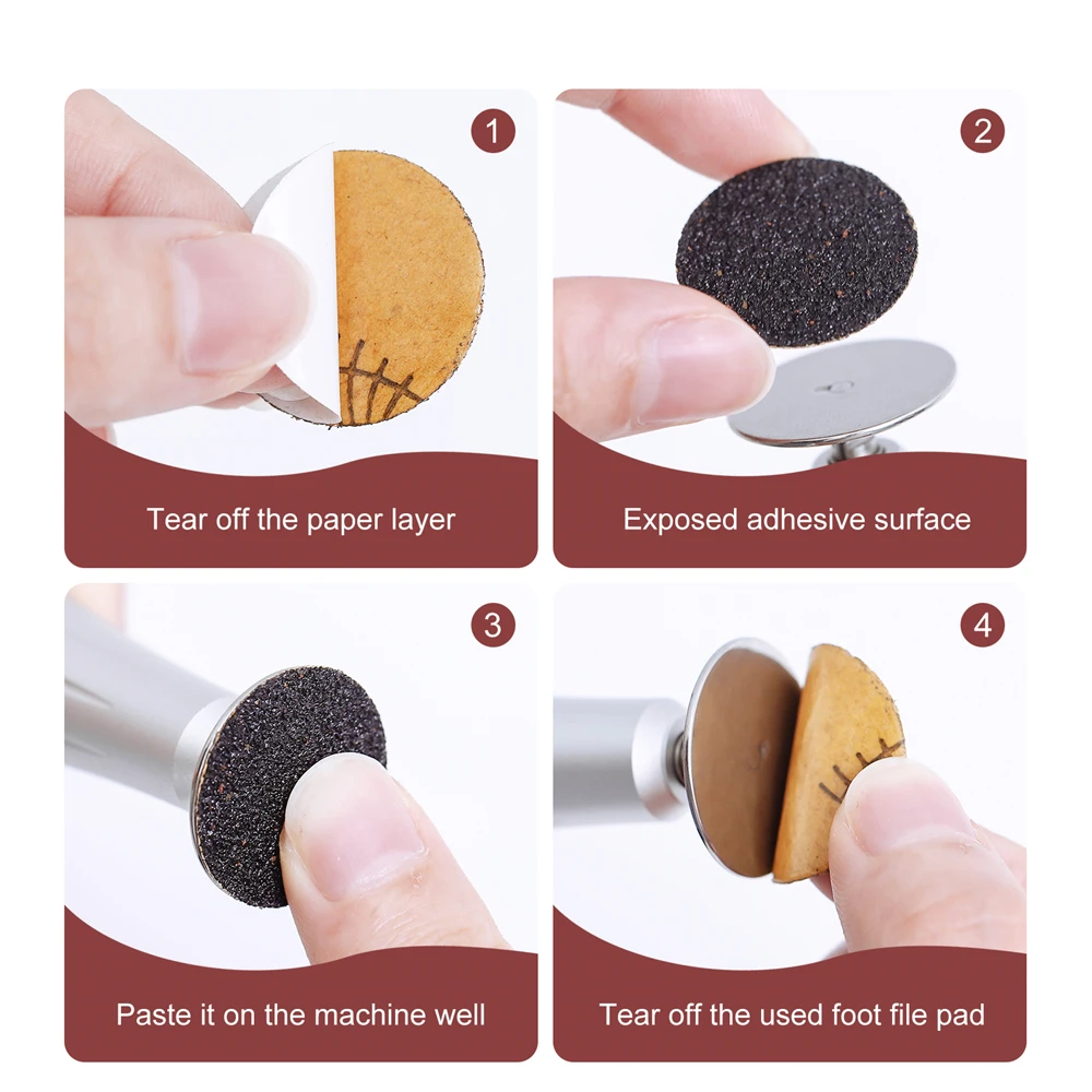 50-Piece Sandpaper Disc Set for Pedicure and Exfoliation