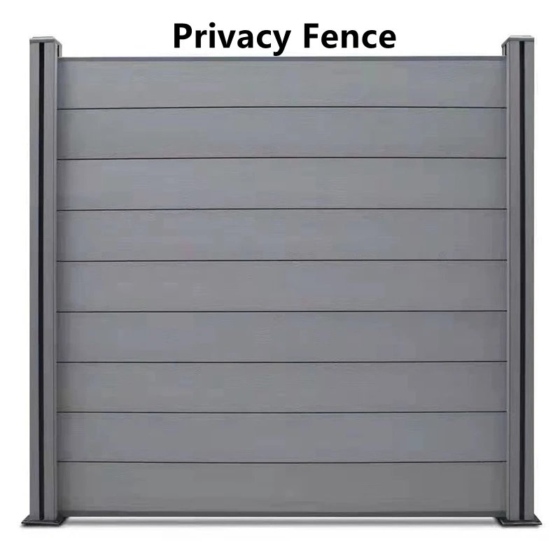 6ft X 6ft WPC fence x 5 sets Black Wood Plastic Composite WPC Fence Panels for Garden Privacy and Security