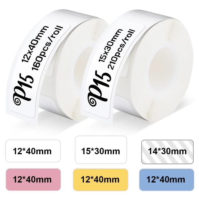 Ruban d'étiquettes blanches transparentes imbibées, autocollant en papier  auto-adhésif, imprimante d'étiquettes Phomemo D30