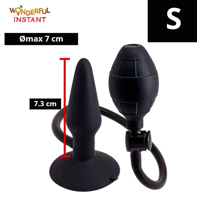 Three Sizes Small Large Medium Expandable Silicone Anal Plug - Image 2