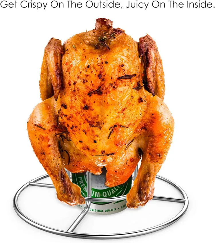 Chicken Grill Stand Stainless Steel BBQ Roasting Holder Beer Can
