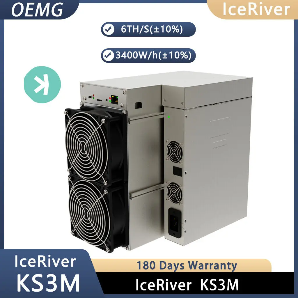 

AD BUY 4 GET 2 FREE New IceRiver KAS KS3M Asic Miner 6T 3400w kas kaspa Miner with cord Ready Stock