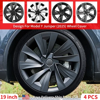 4PCS for New Model Y 2025 Juniper 19in Turbine StyleWheel Cover Performance Replacement Hubcap Full Rim Cover Accessorie 1