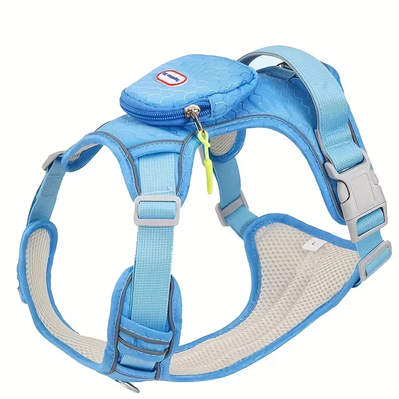 Versatile Dog Harness with Backpack - Breathable, No-Pull, Reflective Safety Design