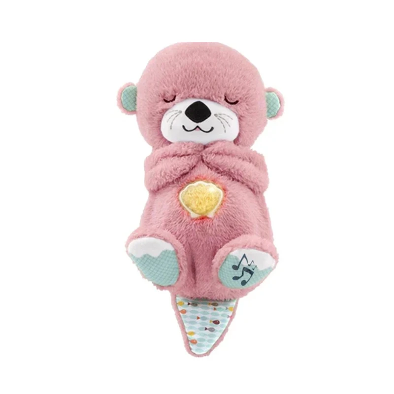 Breathing Otter Sleep and Playmate Otter Music Plush Toy Lighting Audio Soft Sound Newborn Sensory Comfort Baby Gift 4