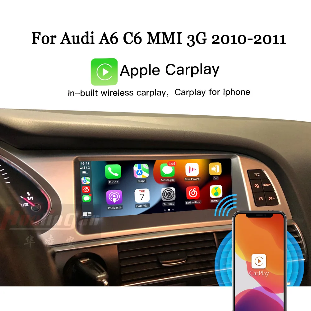 

Android head unit 8.8 "for 2010 2011 Audi A6 C6 aftermarket stereo upgrade Apple CarPlay Android auto Bluetooth music