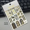 3D Embossed Snake Nail Stickers Black Self-Adhesive Snake Nail Art Stickers Decals Supplies Horror Snakeskin Nail Slider Decor 5