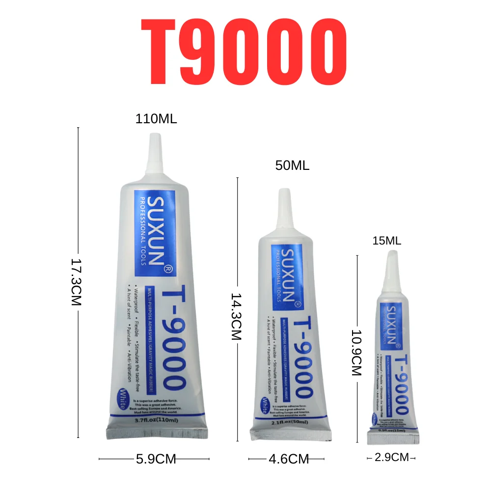 15ML 50ML 110ML SUXUN T9000 Glue Ivory Contact Phone Repair Adhesive