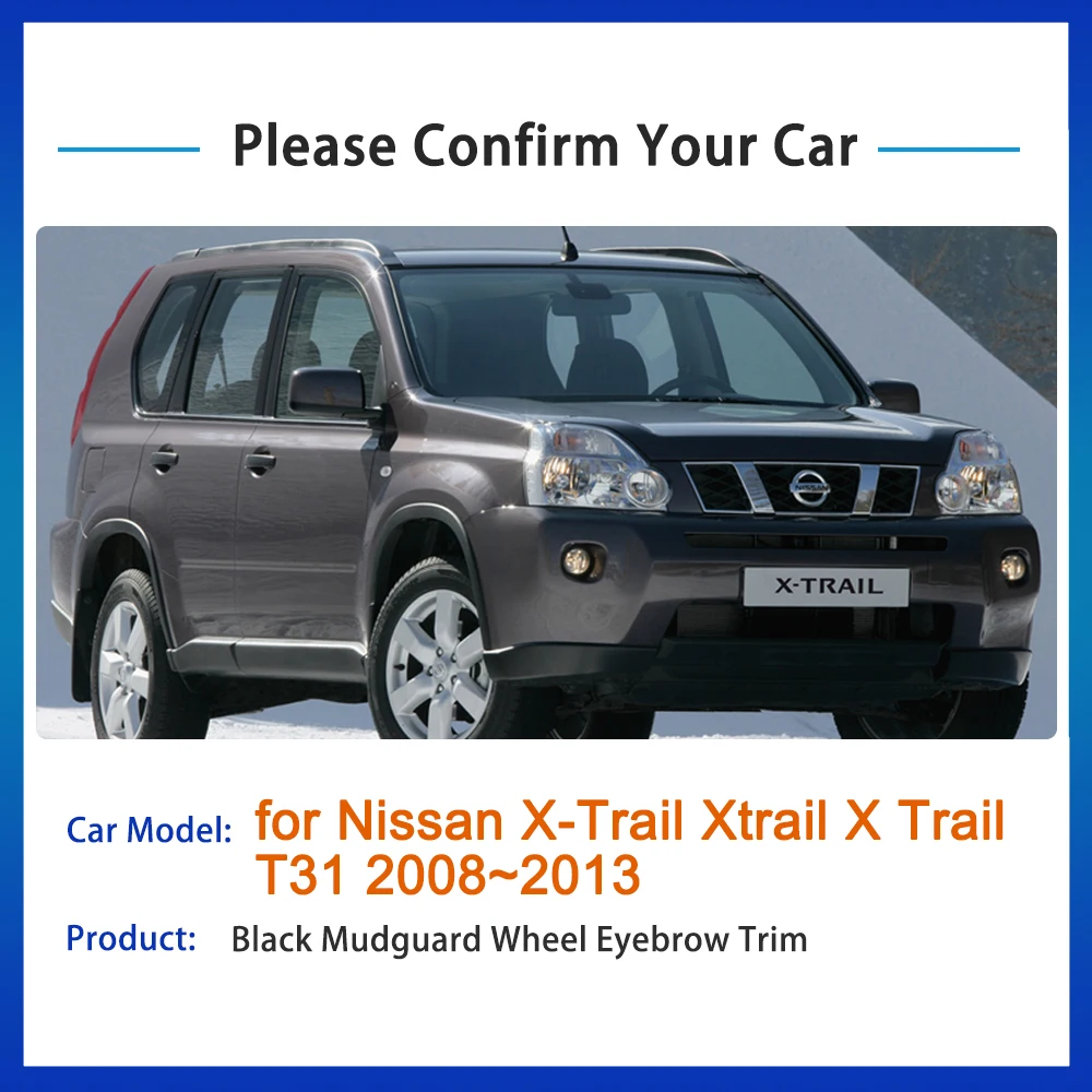 Élargisseur D'aile Noir Pour Nissan X-Trail T31 (2008-2013) – Protection Et Style