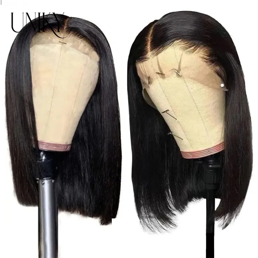 

13x4 Straight Lace Front Wig Peruvian Hair Bob Lace Front Wigs 4x4 Closure Short Bob Wig 100% Humain Hair Frontal Wig For Women