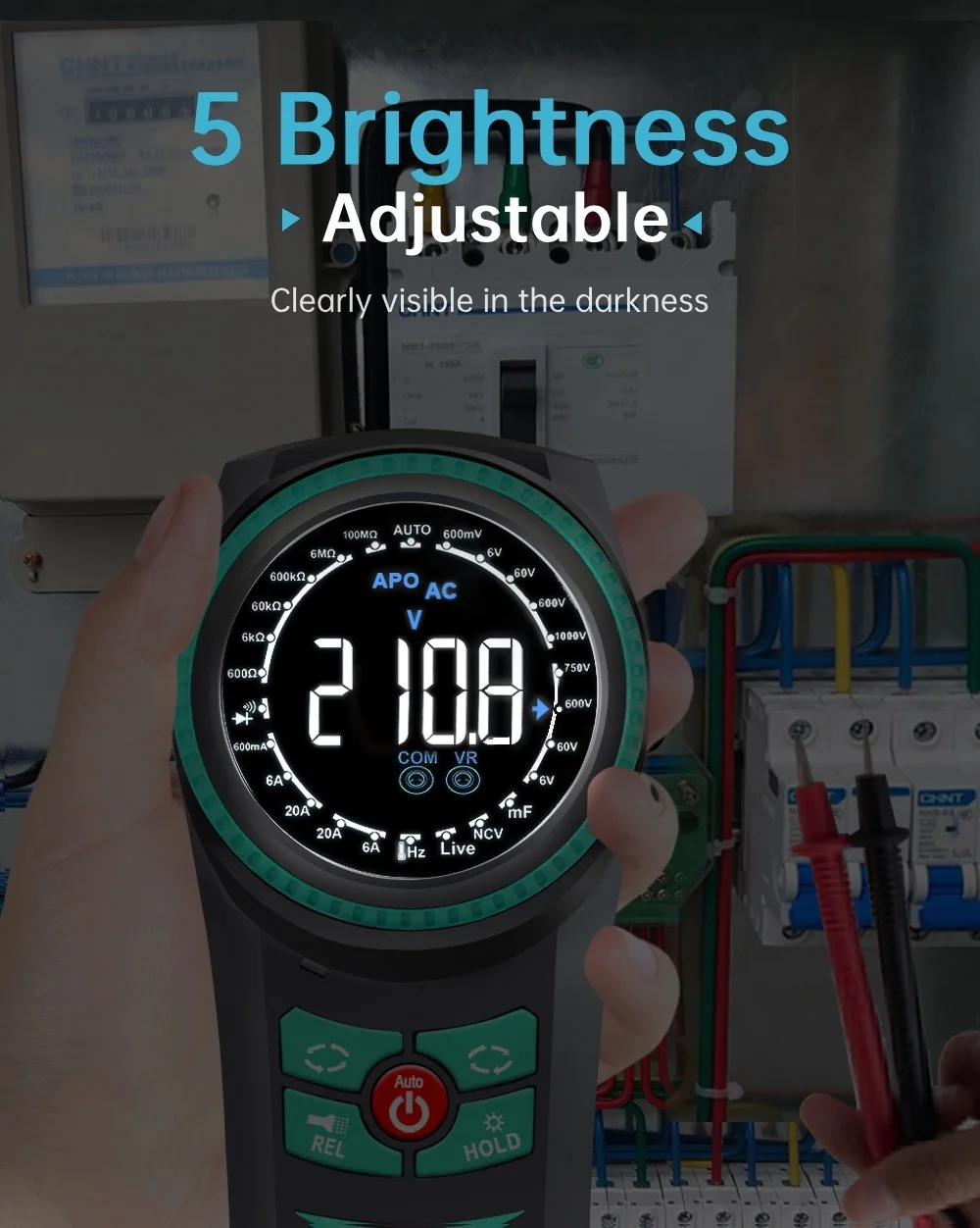 WINAPEX Smart Rotary Dial Multimeter 6000 Counts True RMS High Brightness Color