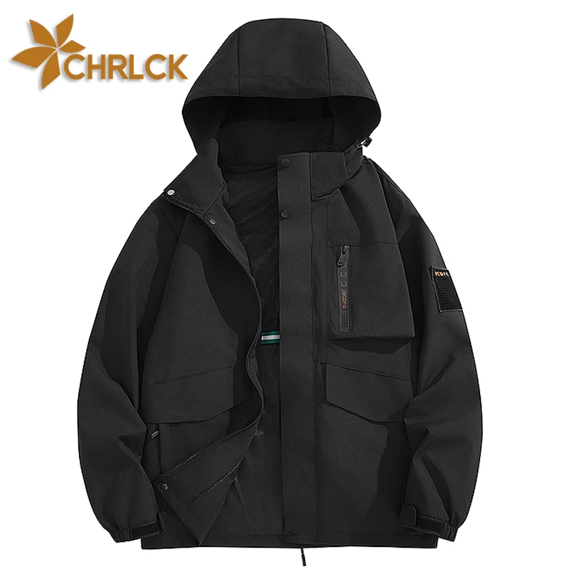 CHRLCK Men's Waterproof Hiking Jackets Large Size Women Windproof Windbreaker Coat Breathable Fishing Camping Trekking Jacket