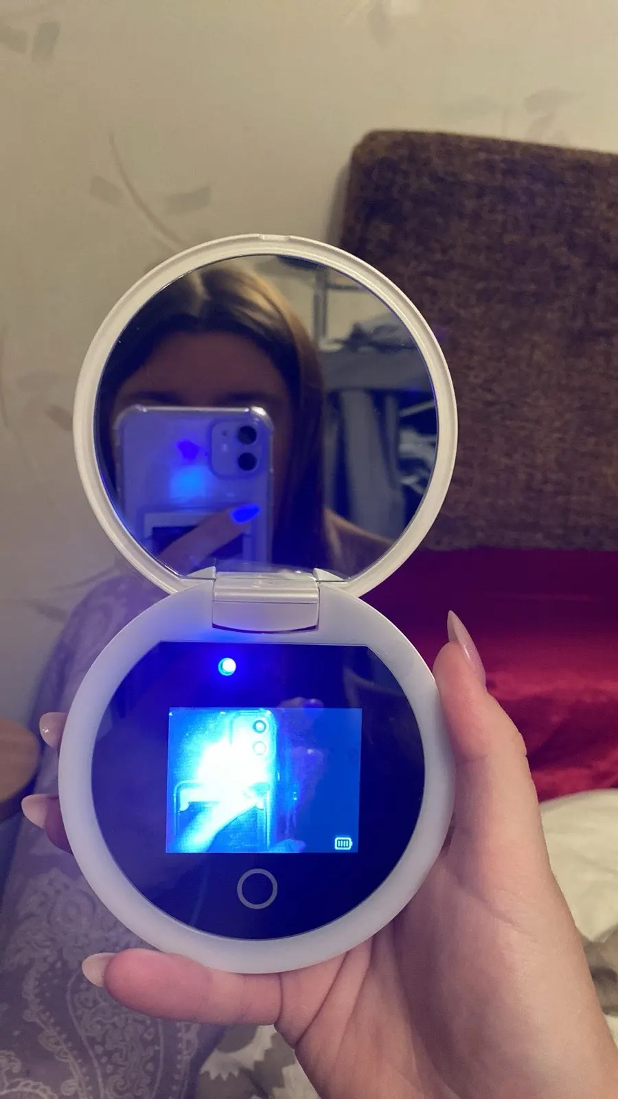 UV Mirror Sunscreen Testing Camera with Light 2X Magnification photo review