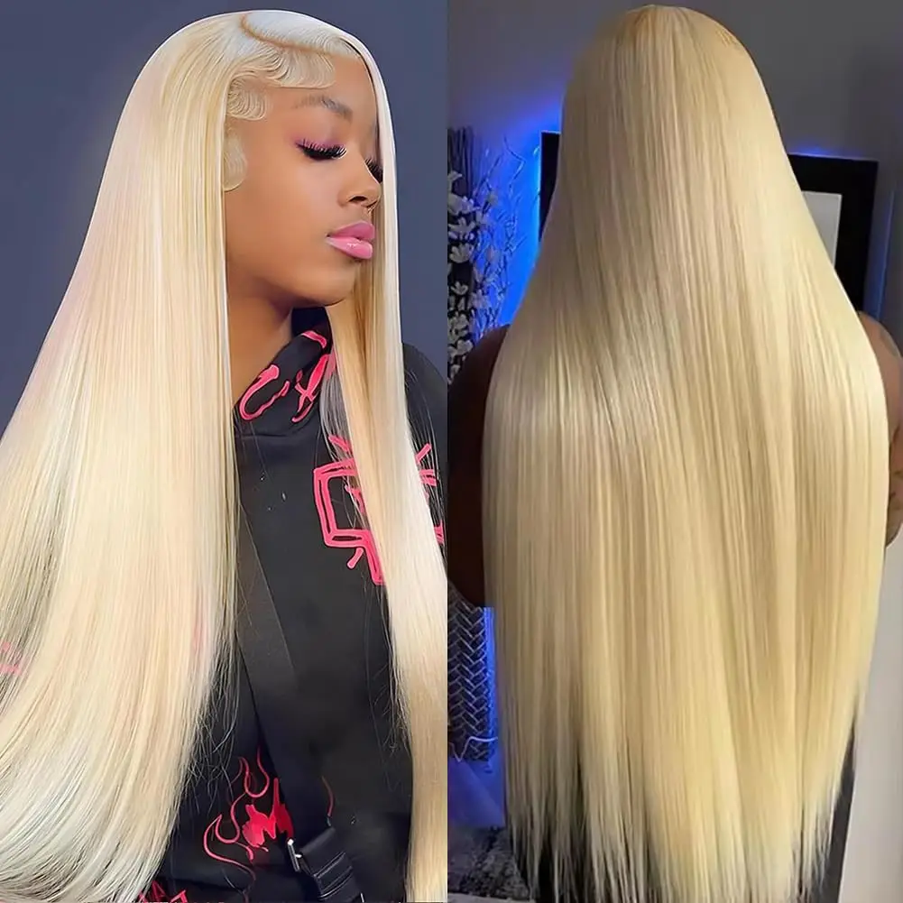 Blonde 613 HD Lace Frontal Wig 13x6 Human Hair Wigs Straight Wig Brazilian For Black Women 30 40 Inch Lace Front Wig 250 Density 1