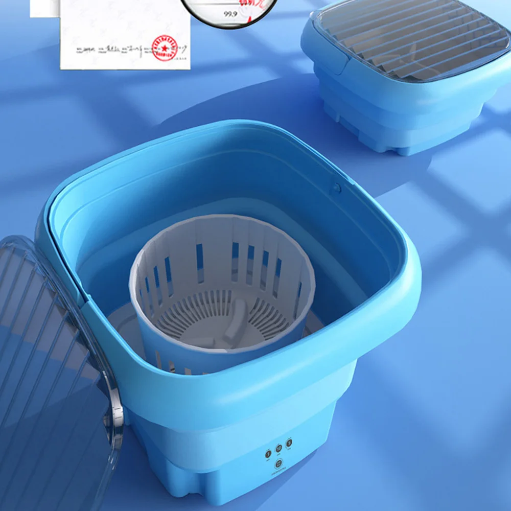 Portable Folding Washing Machine Folding Washing Machine For Clothes With Dryer Bucket Washing 4