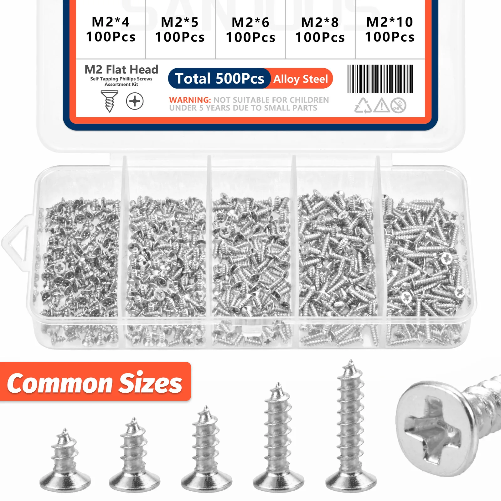 Tornillos Autorroscantes De Cabeza Plana M6 X 1.969pulgadato | Meses