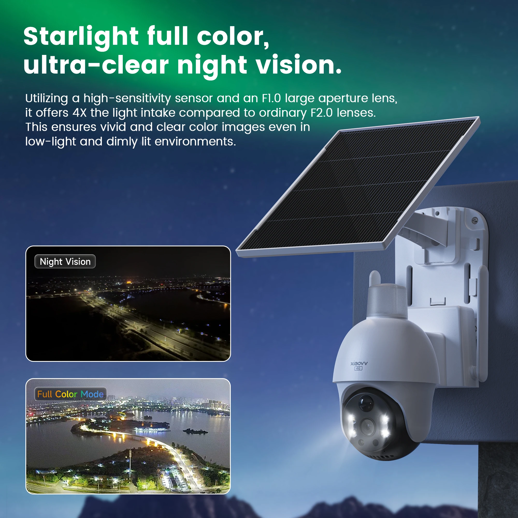 8MP 2K HD solar camera PTZ outdoor night vision security 4G SIM network camera with solar panel charging iCSee human detection 4