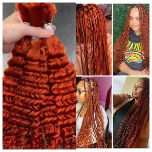 Image for Vietnamese Human Hair Braiding Hair Deep Wave Huma 