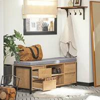 Shoe cabinet with bench and storage