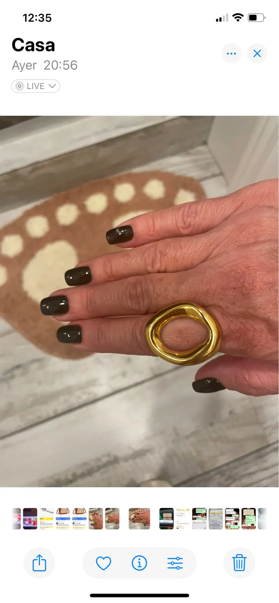 Geometric Aesthetic Chunky Rings For Women Stainless Steel Gold Color Waterproof Women's Large Ring Simple Hyperbole Female Ring