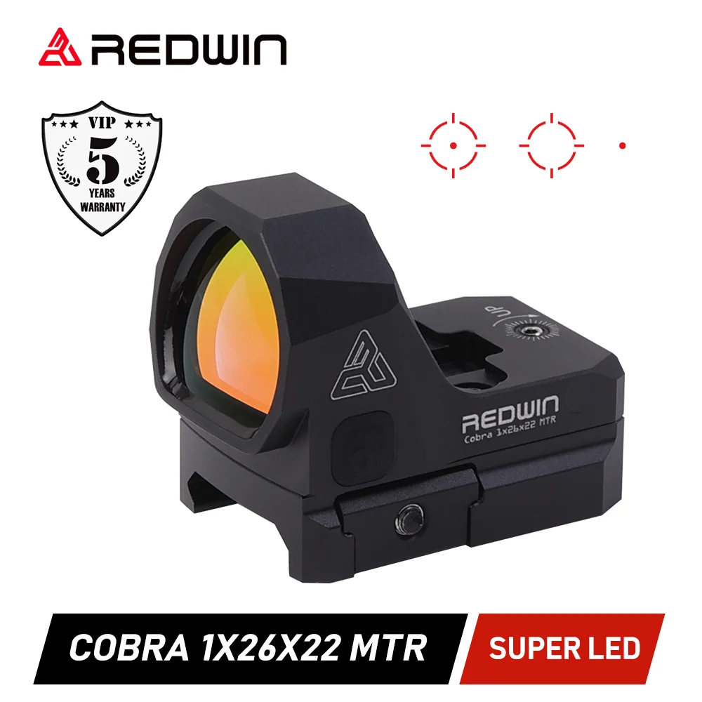 レッドウィンコブラMTRレッドドットサイト - 26x22mmムーンレンズ