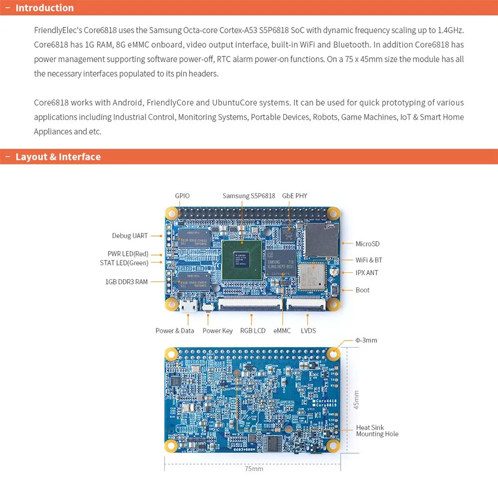 CORE6818 Friendly Elec