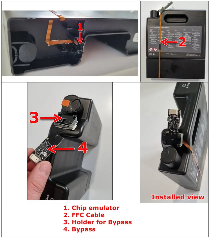 Kit Bypass Cartuccia Resina Formlabs