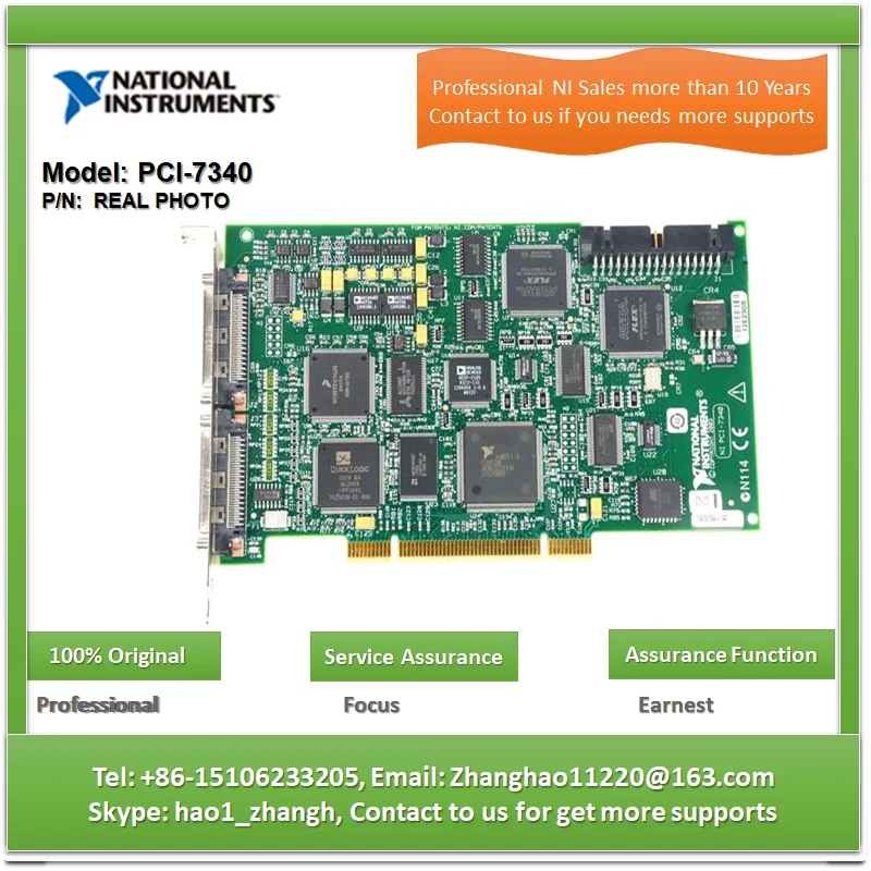 NI PCI 7340 777934 01, 778665 02 4 Axis Stepper/Servo Controller Card
