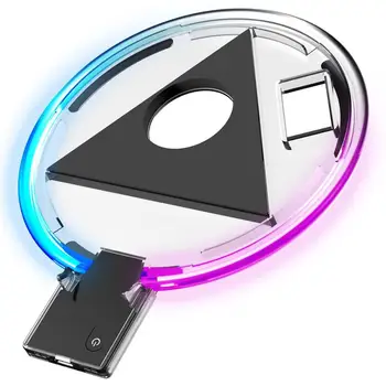 콘솔 게임 스탠드용 LED 베이스 수직 스탠드, 4 가지 색상 모드, Ps5, RGB 플레이스테이션 5 라이트