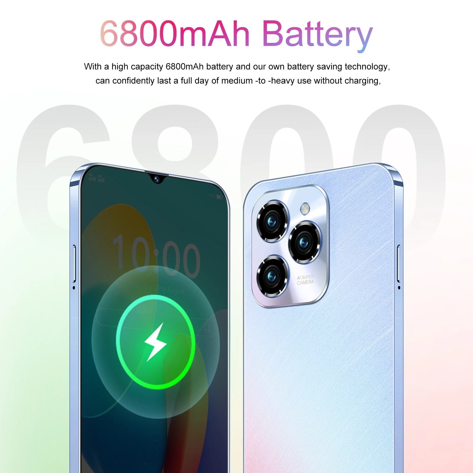 6.8 HD 안드로이드 휴대폰, 언락 4G, 5G, 듀얼 SIM 카드, 8000mAh, 16GB, 1TB, 50MP, 108MP 셀룰러, 인기 스마트폰, 40 프로