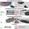 Pritech Rechargeable Hair Clipper and Trimmer for Men and Women,Electric Shaver Razor for Body Beard,Barber Grooming Set 5