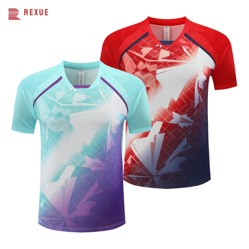 New Badminton Shirt Korea Style Tennis Shirt for Men Women Quick Dry Couple Pickleball Badminton T-shirt Short Sleeve Tops