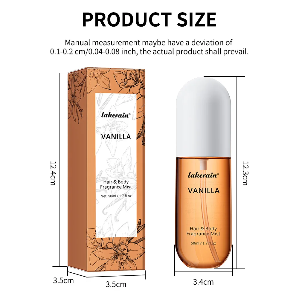 Profumo per uomo e donna, per pelle, corpo e capelli, spray profumato di lusso a lunga durata, collezione Vaniglia e Rosa_voghion.com