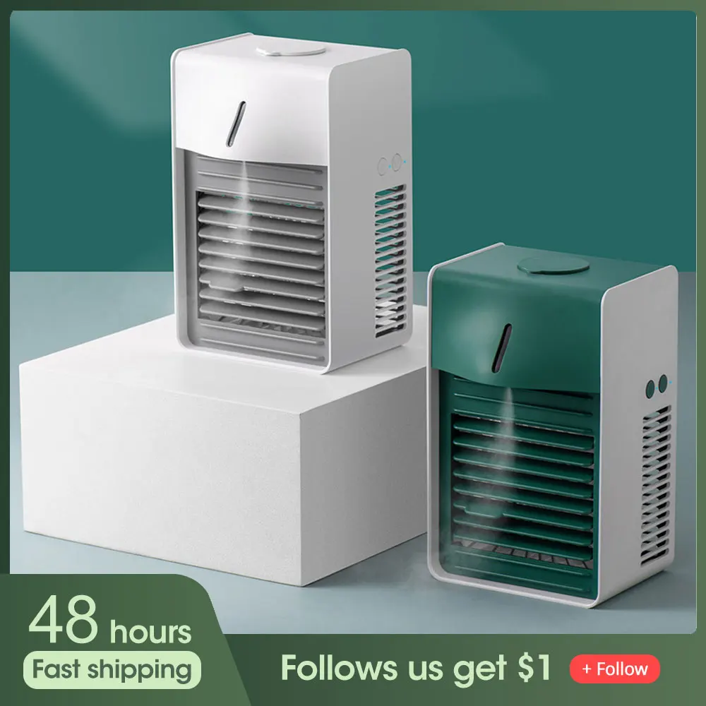 

2000mAh Portable Fan Air Conditioning Rechargeable Mini Air Cooler 3 Gears Speeds 260Ml Negative Ion Water Cooling Fan Camping
