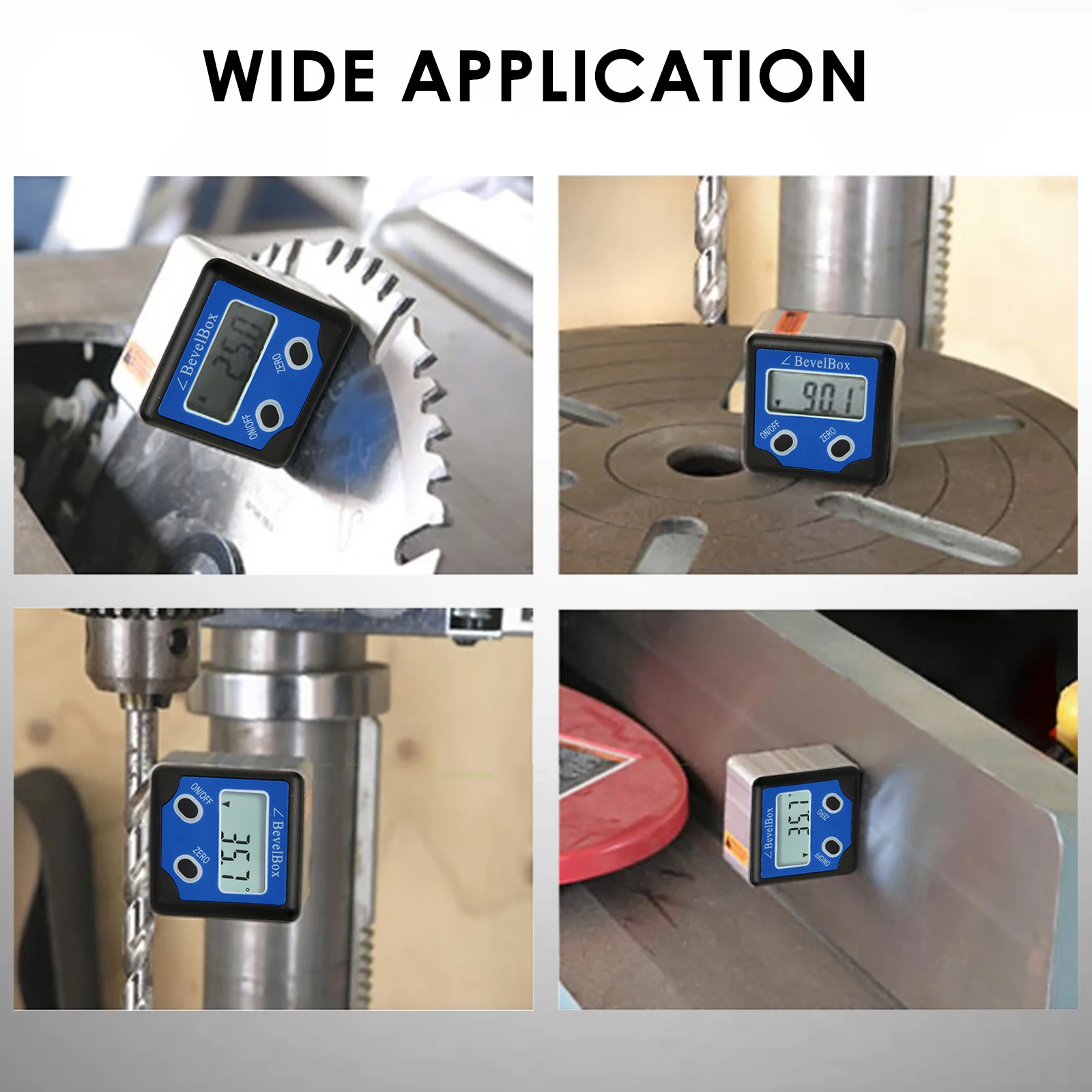 Digital 360° (±180°) Bevel Box / Inclinometer with Magnets Protractor Angle Finder 0.1° Accuracy IP54 Rate 5