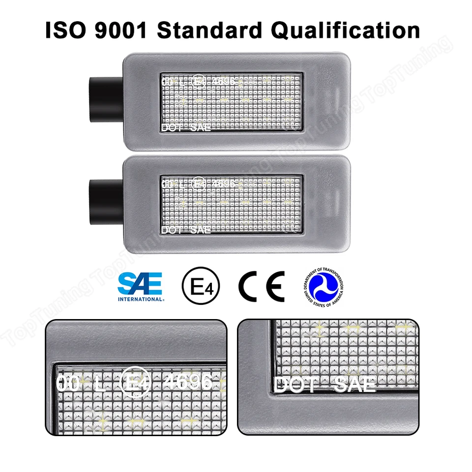 2 Luci LED Per Targa Auto Canbus - Compatibile Con Citroen C3, C4, Peugeot 208, 308, 3008 - Senza Errori, Colore Bianco 6000K