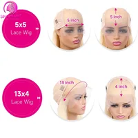 Perruque Bob Courte Lace Front 13x4 Transparente en Cheveux Humains Lisses 613 Couleur Blond Miel Brésilien 5