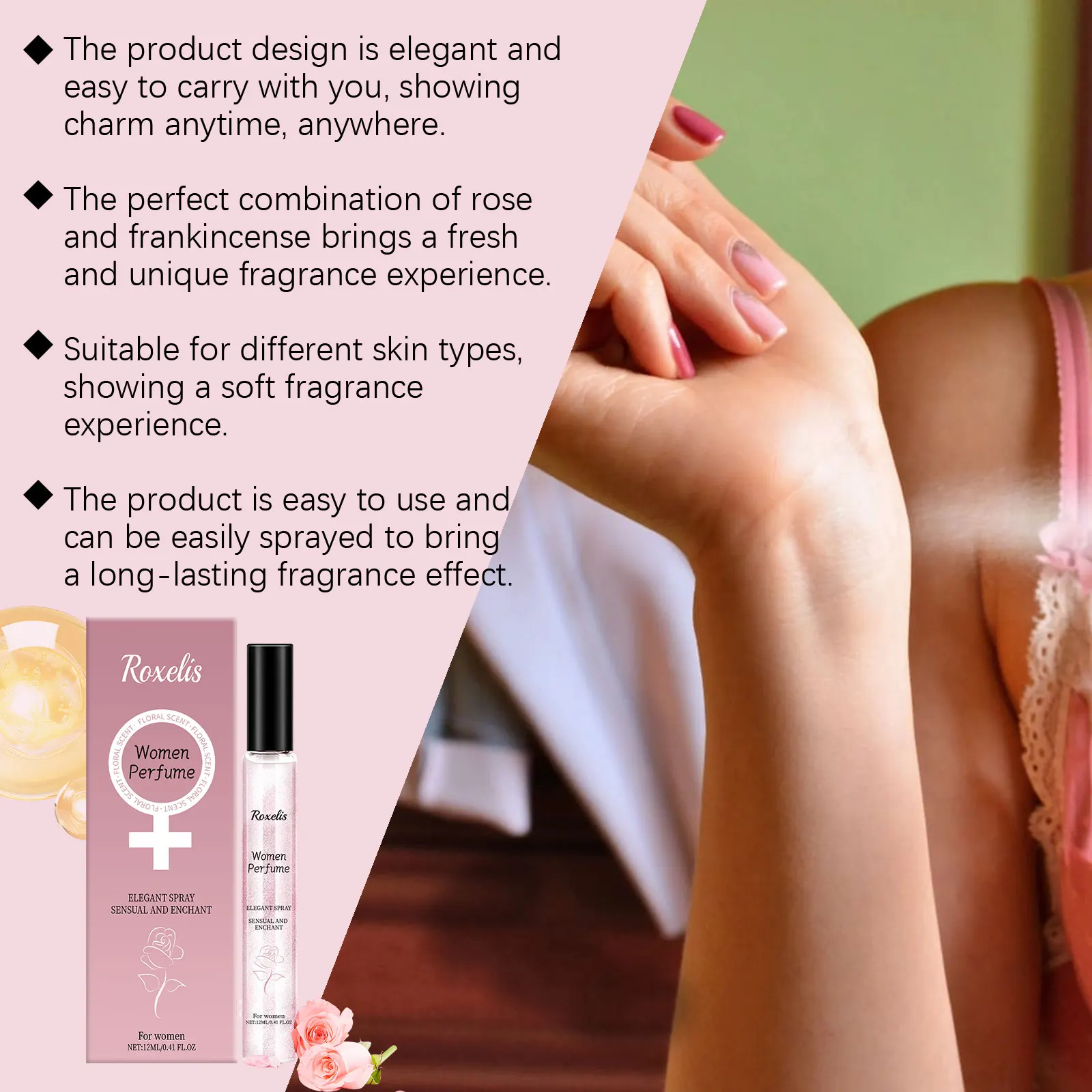 Roxelis Floral Eau De Cologne Perfume Spray For Women Long Lasting_voghion.com