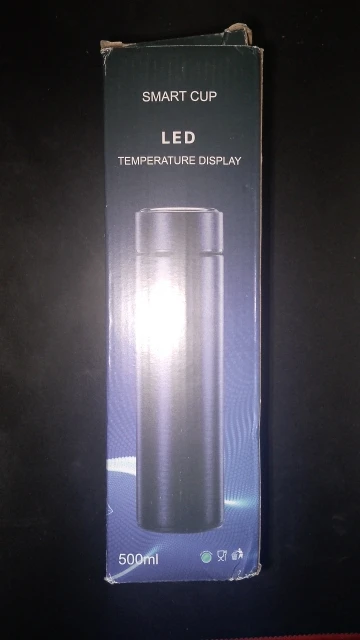 Garrafa Térmica Em Aço Inox Com Termômetro Digital 500ml Led photo review