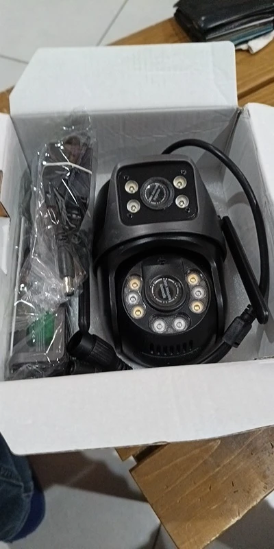 4K 8MP HD Wifi PTZ Camera Outdoor 4MP Dual Lens Dual Screen AI Auto Tracking IP Camera CCTV Audio Video Surveillance P2P iCSee photo review