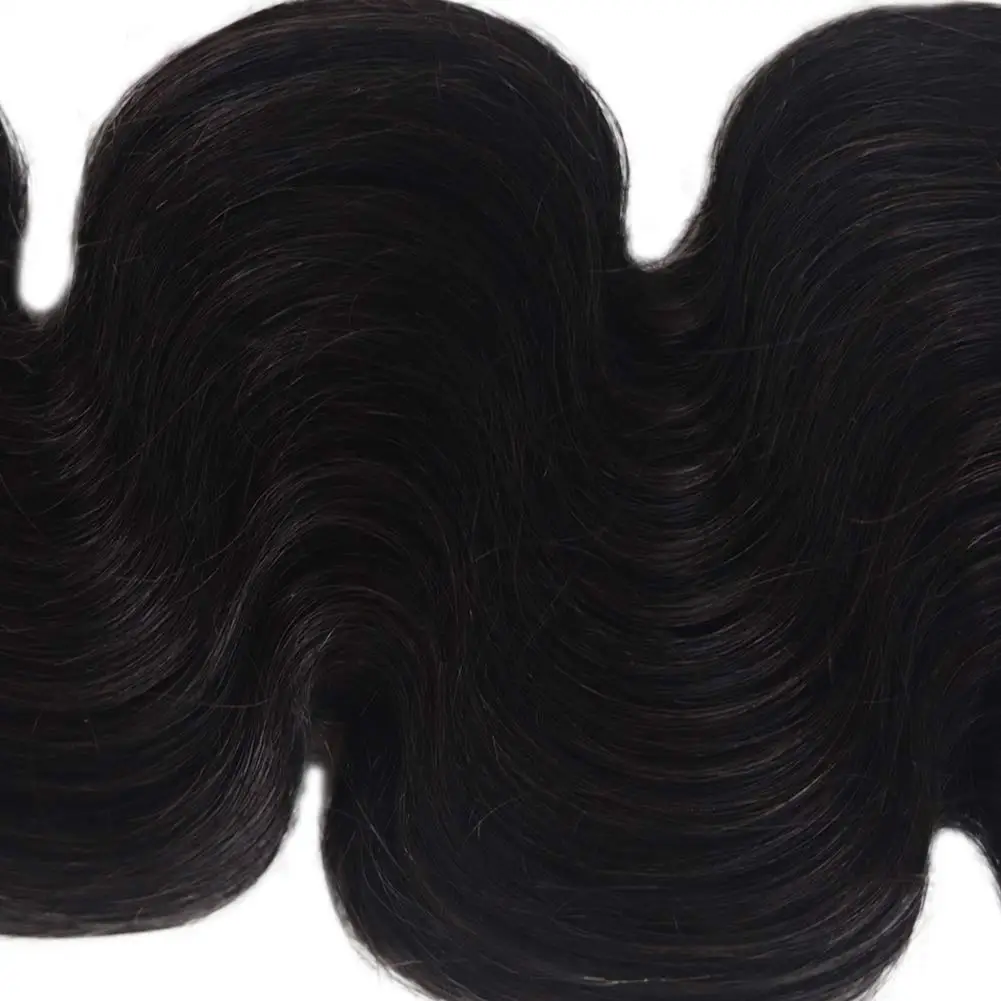Body Wave Clip in Human Hair Extensions Brazilian Virgin Hair Body Wave Clip in Extensions 140g Silky Soft Natural Black 18