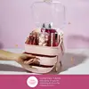 Pink Makeup Storage Organizer with Lid in Standard Size 4