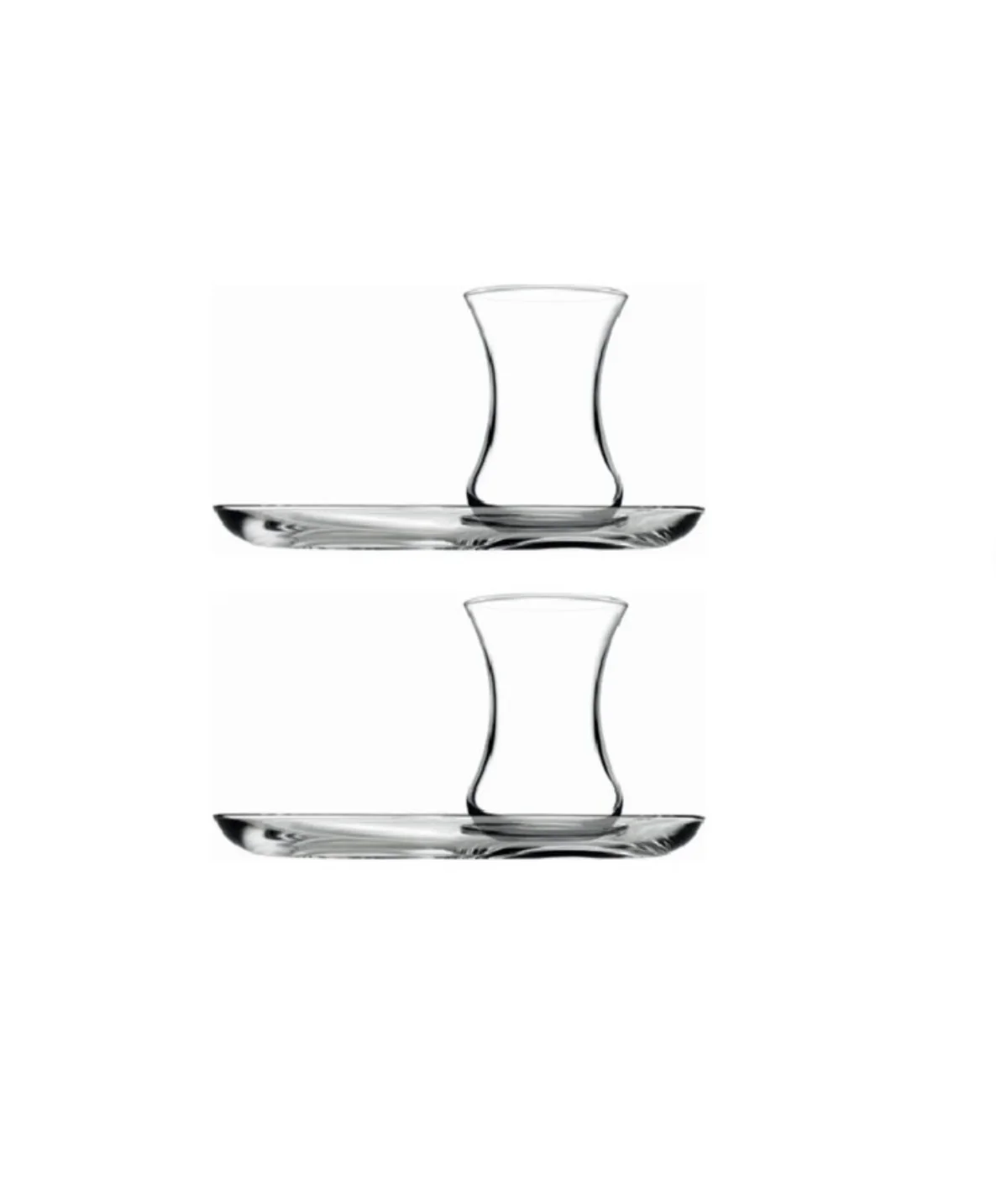 

4 pcs Glass Turkish Black Tea Plate Set Mug Cup Set with Saucer Coffee Espresso Tea Set Kettle Kitchen Serving Drinkware Noel