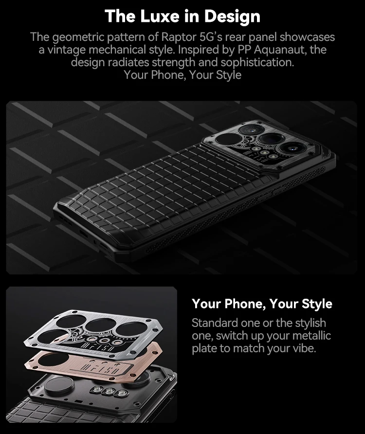 IIIF150 Raptor 5G Rugged Smartphone Android 14 Rugged Mobile Phone 6.78'' 120Hz AMOLED Display 16GB+512GB 50MP 10000mAh 65W