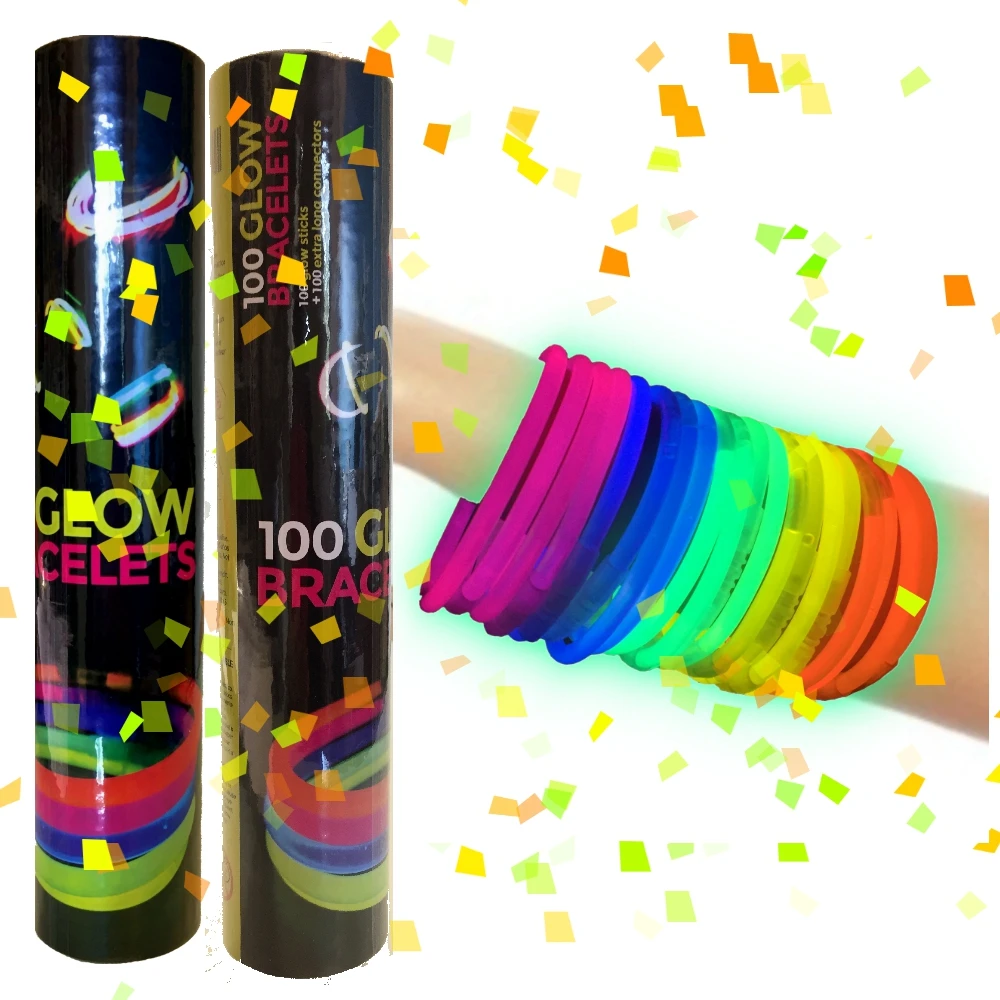 Pack Pulseras Luminosas Multicolor Glow 100, 200, 500, 1000 unidades.  Barritas Fluorescentes Stick. La vida en