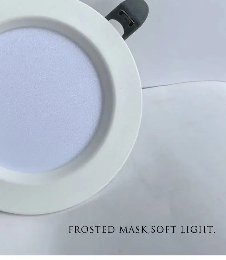 LED Downlight 5W Round Recessed Lamp AC 220V Down Light Home Decor Bedroom Kitchen Indoor Spot Lighting Opening 65-75mm
