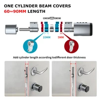 RAYKUBE V1 Adjustable TT Lock/ Tuya Bluetooth Smart Fingerprint Digital Cylinder Lock with APP/Password/RFID Card/Key  unlock - Image 6